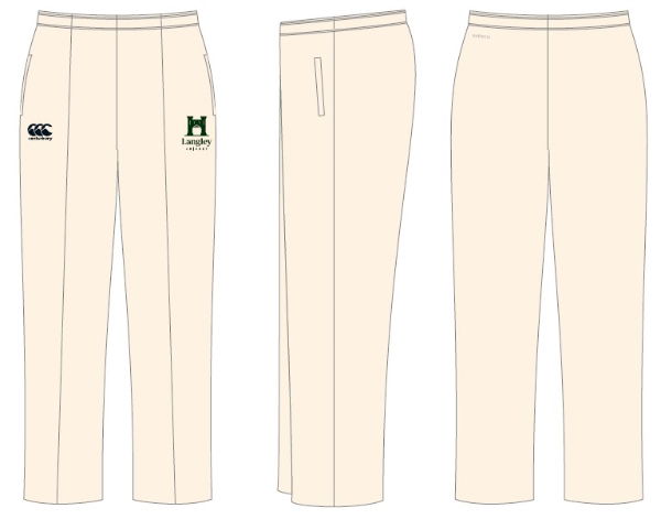 Langley Canterbury Cricket Trousers Senior ('Compulsory for Cricket Team Players')